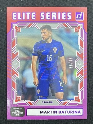 Martin Baturina 2025-26 Donruss Road to FIFA World Cup Elite Series Purple /99