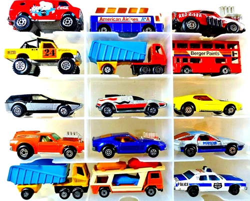 Vintage 1970's Matchbox Superfast Assorted Diecast Lot Car of 15:  England USED