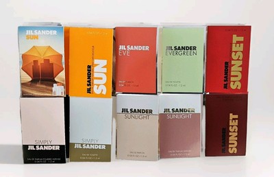 10 Verschiedene Jil Sander Damen Parfum Proben Sun Simply Eve Sunset Sunlight
