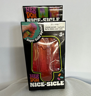 Schylling Nee Doh Nice-Sicle Squish Toy, Red, Ages 3+, 25267NAB