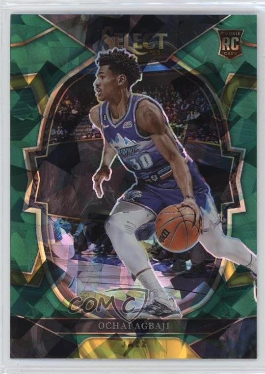 2022-23 Panini Select Concourse Green Ice Prizm Ochai Agbaji #96 00ma