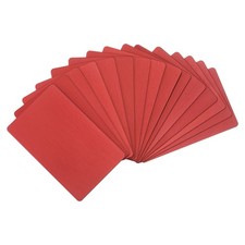 15Pcs 0.8mm Anodized Aluminum Business Cards Laser Engrave Name Card Blanks Red