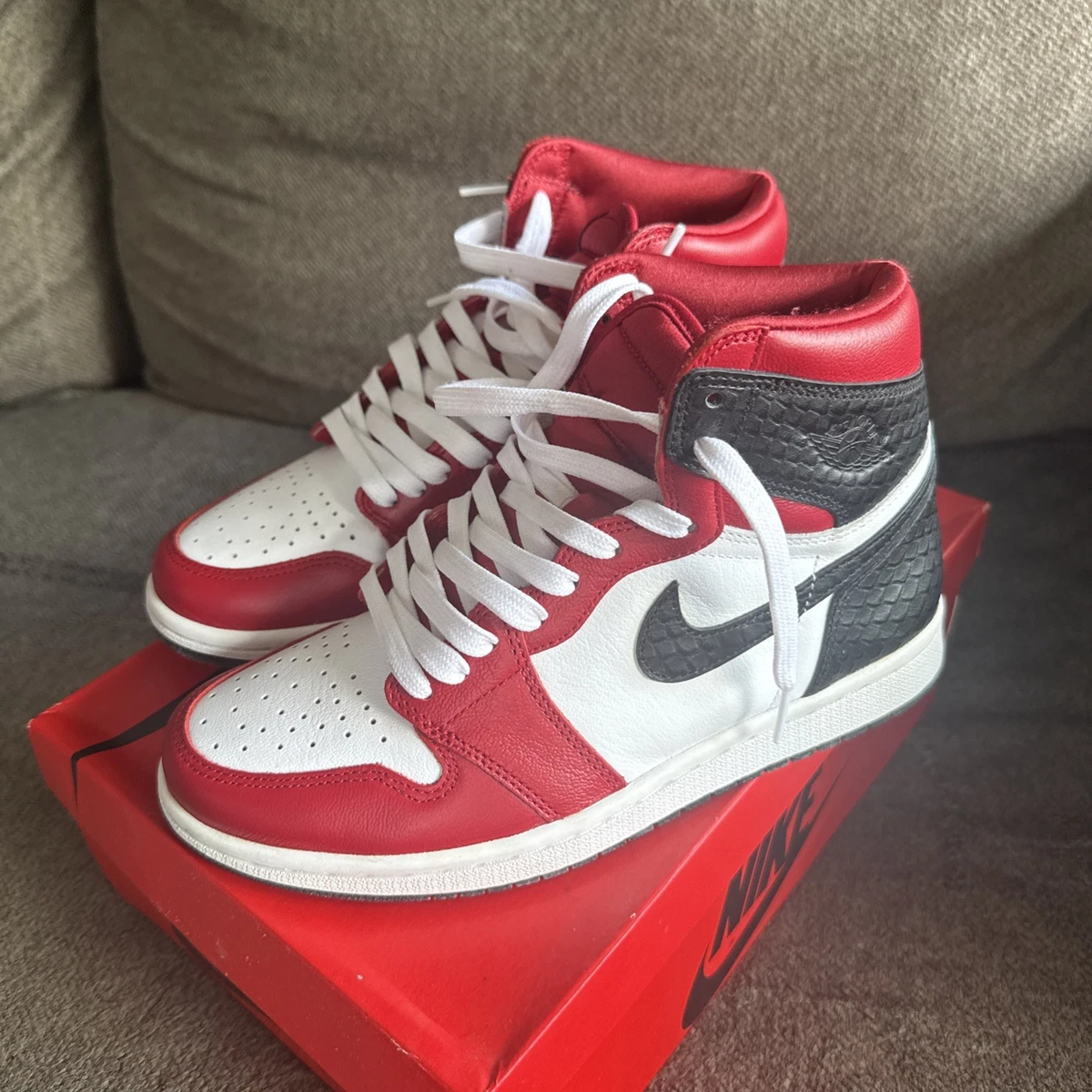 Jordan 1 Retro OG High Satin Red W for sale | eBay