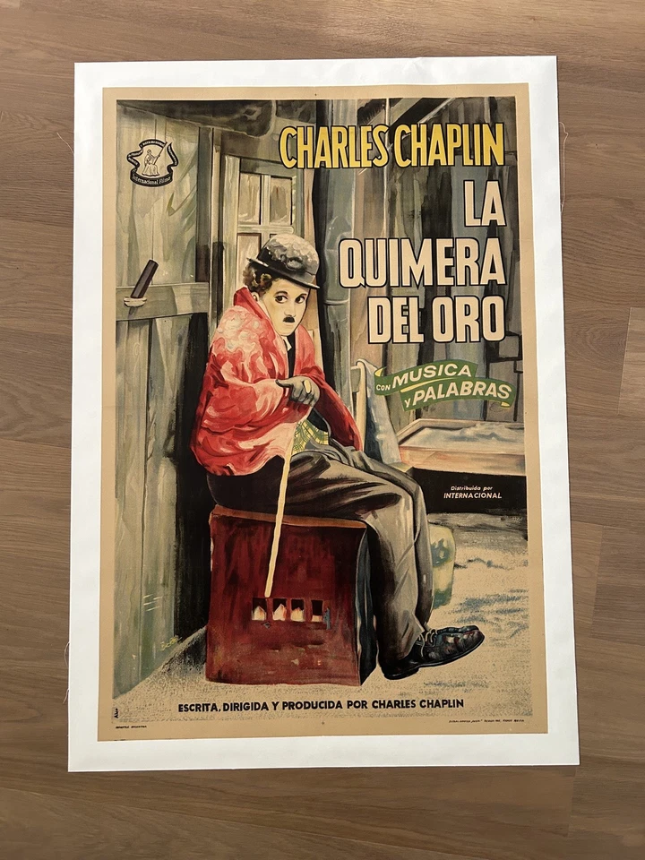 Charlie Chaplin: The Gold Rush (R-1940’s), Original Argentinian Movie Poster - Bild 3 von 4