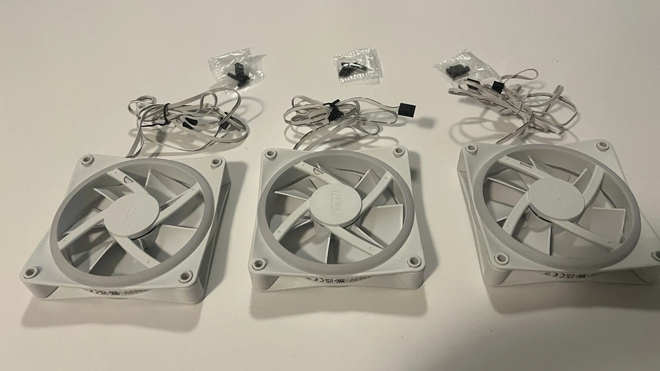 NZXT F120RGB Duo 120mm Dual-Sided RGB Fan Triple Pack White. READ DESC - Image 2 of 4