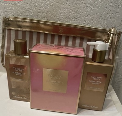 Victoria's Secret Bombshell Bronze Eau De Parfum 3.4 oz, Mist, Lotion & Bag