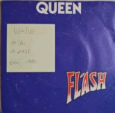 Queen Flash / Football Fight Vinyl Record 7" VG+/VG EMI 5126 1980