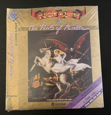 Vtg 1988 King s Quest IV The Perils of Rosella PC Game by Sierra + Hoyle Games