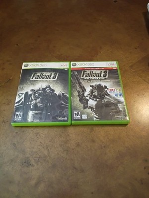 Fallout 3 & Fallout 3 Game Add-On Pack Pitt Anchorage - Xbox 360 NO MANUALS