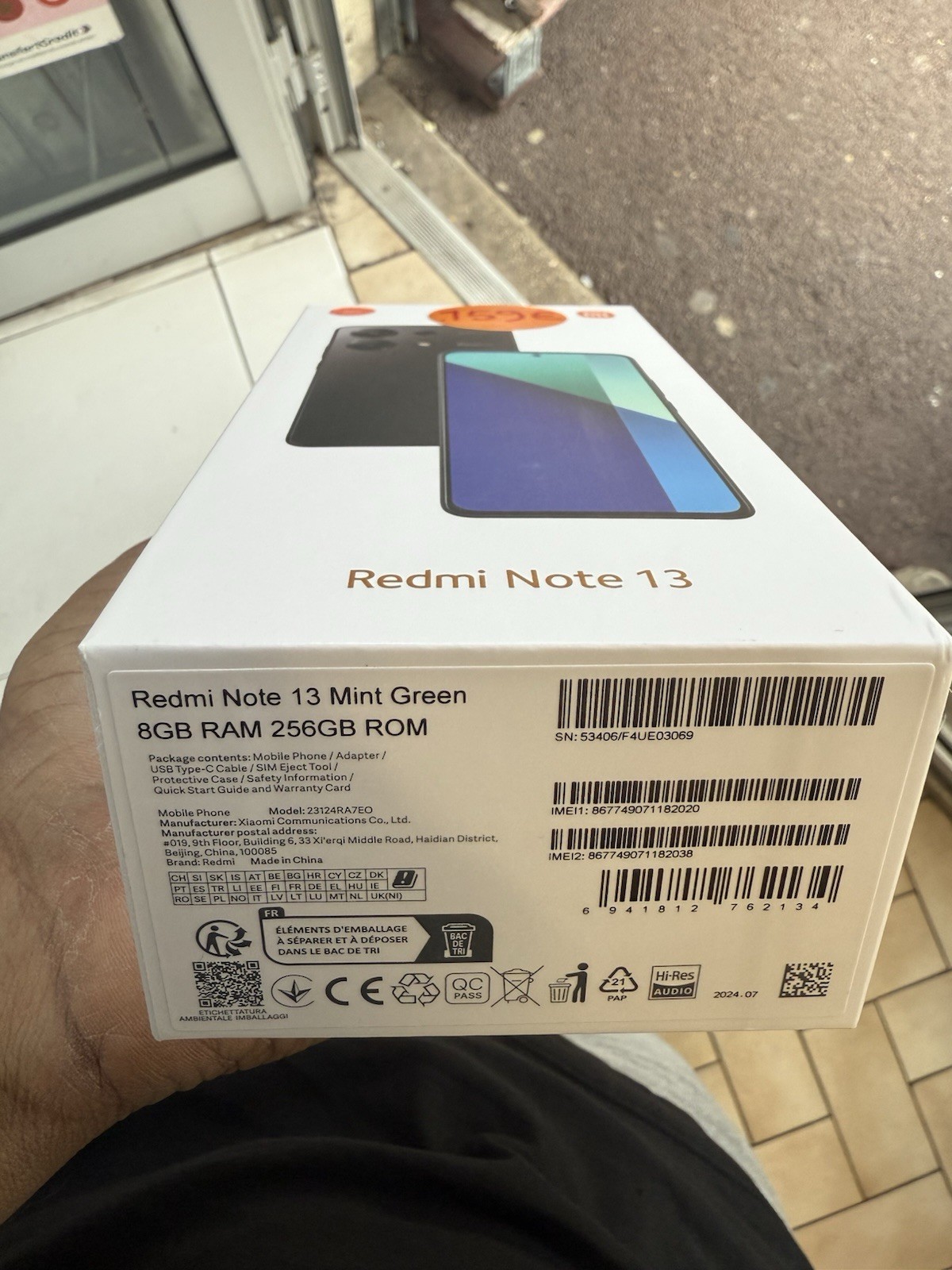 Redmi Note 13 8/256 Go Mobile Double SIM Android Écran AMOLED