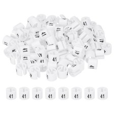 100 Pcs Clothes Hanger Markers, Number 41 Tag for Clothing Hangers, White