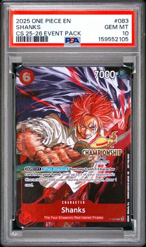 Shanks (CS 25-26 Event Pack) graded PSA 10 for sale on eBay