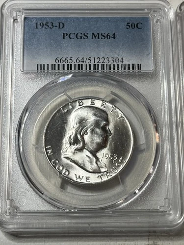 1953-D Franklin Half Dollar PCGS MS64