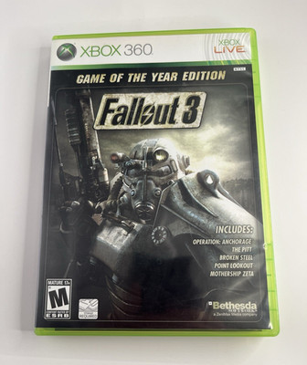 Bethesda Fallout 3 GOTY Xbox 360 RPG M NTSC-U/C 2008 Manual Included