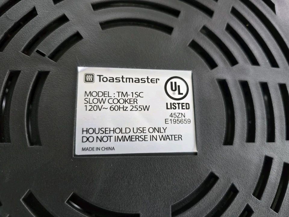 Toastmaster 3-1.5 QT Bay Slow Cooker Buffet Model Number TM-1SC Settings 3 - Image 4 of 4