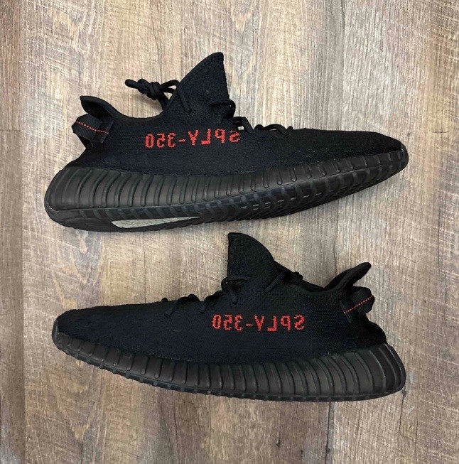 Adidas Yeezy Boost 350 V2 Bred 2020 Black Red Size 17 Sneakers w/ Box CP9652 thumbnail 2