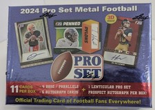 2024 Leaf Pro Set Metal Football Hobby Box Factory Sealed 6 Autograph Cards