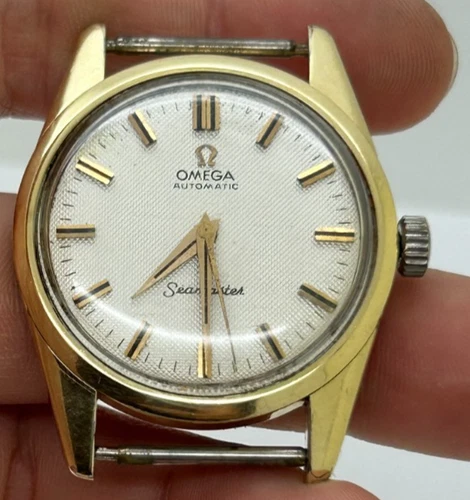 Vintage OMEGA Seamaster Watch 34mm 14700-61-SC Waffle Dial