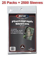 2500 BCW 5x7 Acid Free 2-Mil Archival Poly Photo Sleeves 5 x 7 print soft sleeve