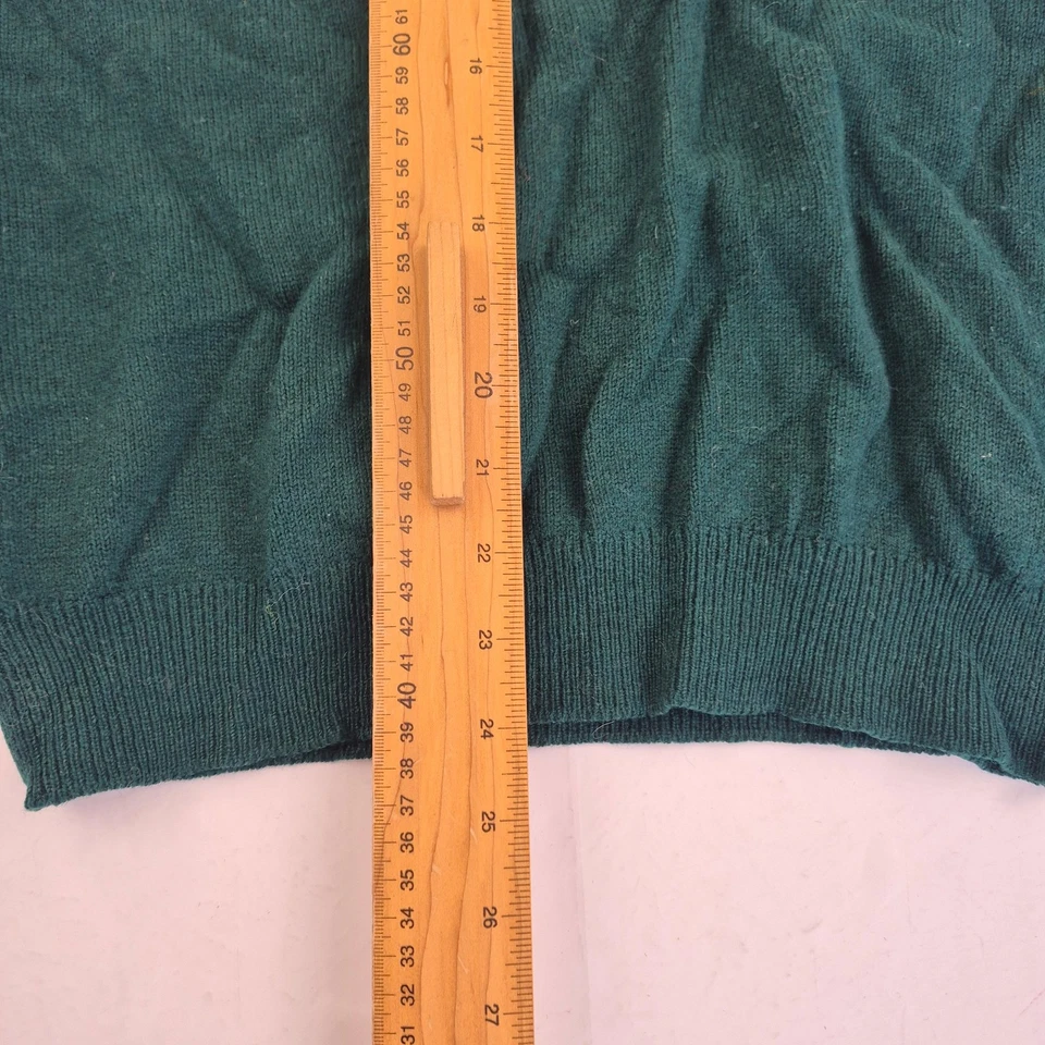 PRINGLE OF SCOTLAND Jumper 38" Small Green Men's Wool Classic Knit Pullover - Image 2 of 4