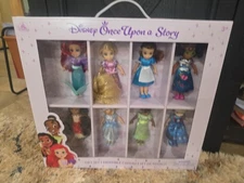 Disney Store Once Upon a Story Collection 8 Mini Doll Gift Set 5"Toy Princess 
