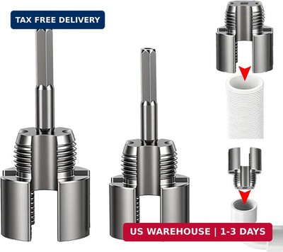 2PCS PVC Pipe Threader Tool Set, 1/2'' & 3/4'' Internal & External Thread Cutter |