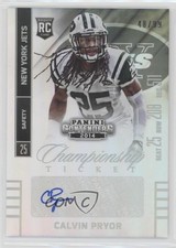 2014 Contenders Championship Ticket 48/99 Calvin Pryor (Seat Row Sec) Auto a7t