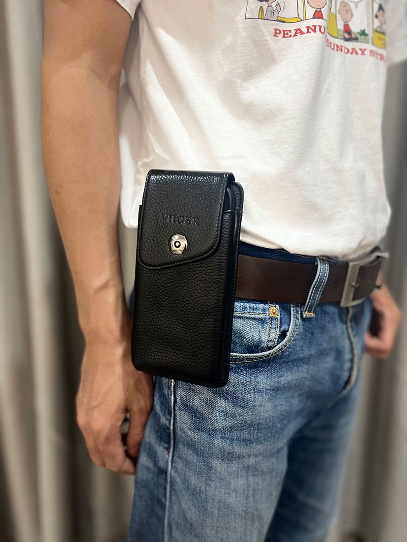 Leather Cell Phone Belt Holster for iPhone 17 Pro Max Universal Smartphone Pouch — image 22