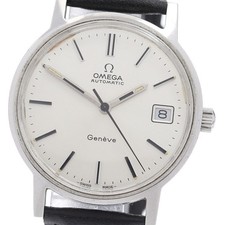 Orologio Uomo Automatico Omega Geneve 166.0163 Data Cal.1012 Quadrante Argento_943288