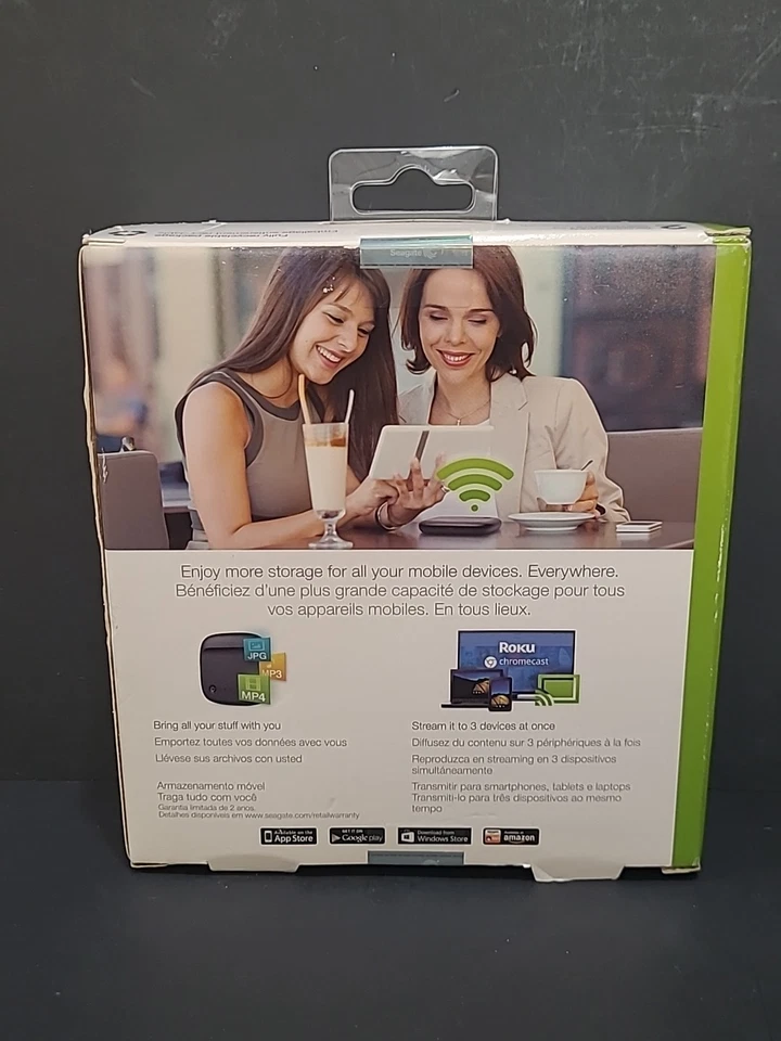 Seagate Wireless Mobile Storage 500GB - WiFi Portable Hard Drive (White) Sealed - Image 2 of 4