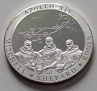 1997 American Mint Conquest of Space Apollo XIV 14 Silver 20g Proof Medal