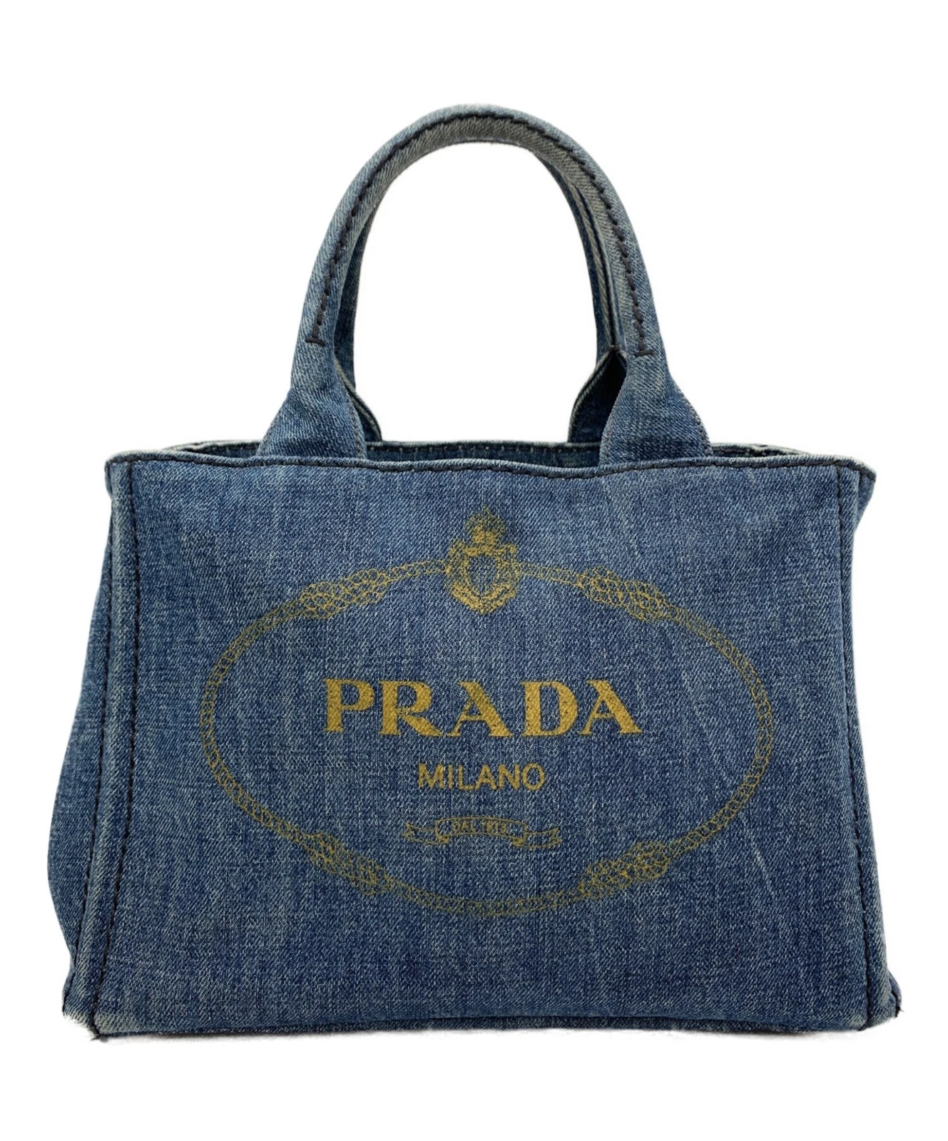 Prada — Prada Canapa Denim Handbag #TFB9562