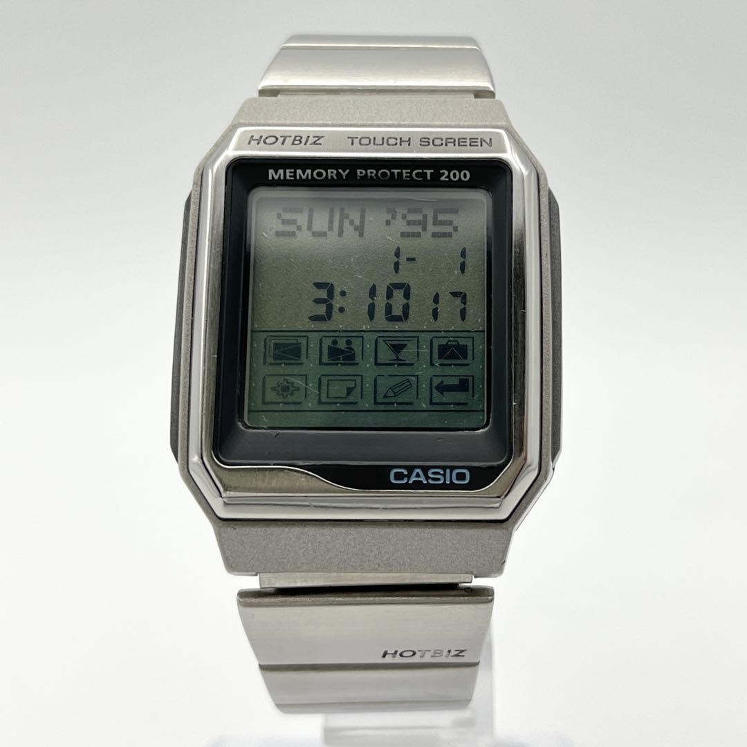 カシオ データバンク HOTBIZ VDB-200 TOUCH SCREEN CASIO VDB 200 Data Bank HOTBIZ Touch Screen Watch Vintage Japan