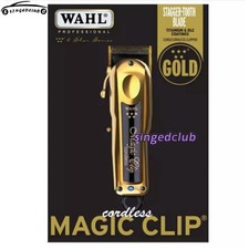 Wahl Professional 5 Star Gold Cordless Magic Clip Hair Clipper Model 8148-700
