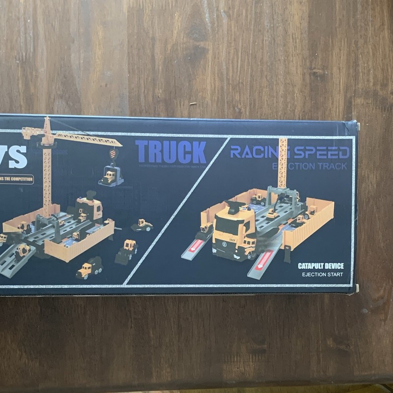 Truck Racing Speed Ejection Track Set w/ Catapult Device SJ710B 1:64 Yellow