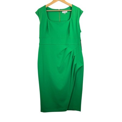 Calvin Klein Emerald Green Sheath Dress scuba pleated ruffle cocktail Size 12 | eBay Calvin Klein Emerald Green Sheath Dress scuba pleated ruffle cocktail Size 12 | eBay