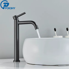 Black Basin Faucet Bathroom Washbasin Water Mixer Tap Hot Cold Water Basin Sink