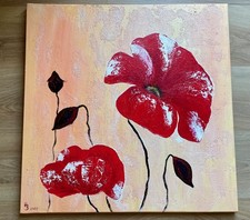 Bild "Mohnblumen - Acryl auf Leinwand ***handgemalt, Unikat***