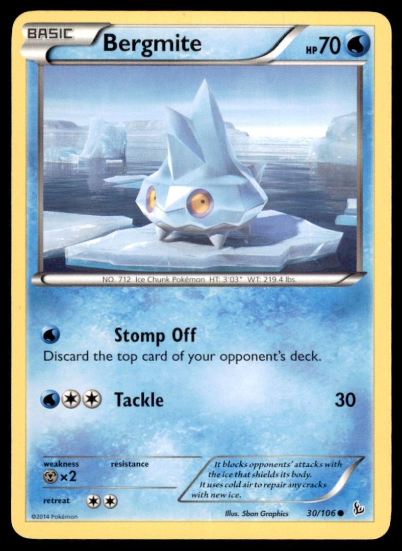 2014 Pokemon XY Flashfire Bergmite English #30