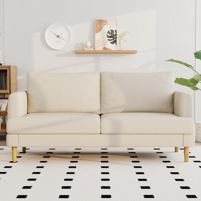 70'' Modern Loveseat Sofa with USB Type-C Ports, Linen Fabric 2-Seater Deep Seat