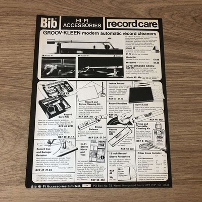 GRAM159 MAGAZINWERBUNG 11X8 BIB HIFI STEREO HINWEISE & TIPPS