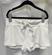 Lucy girls White Terry Shorts drawstring waist medium (10-12)