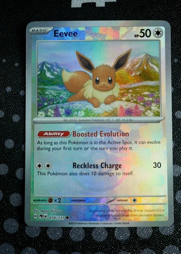 Eevee (Master Ball Pattern) SV: Prismatic Evolutions PRE #074/131 Reverse Holo