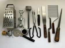 Lot of 12 Variety Vintage Metal Kitchen Utensils