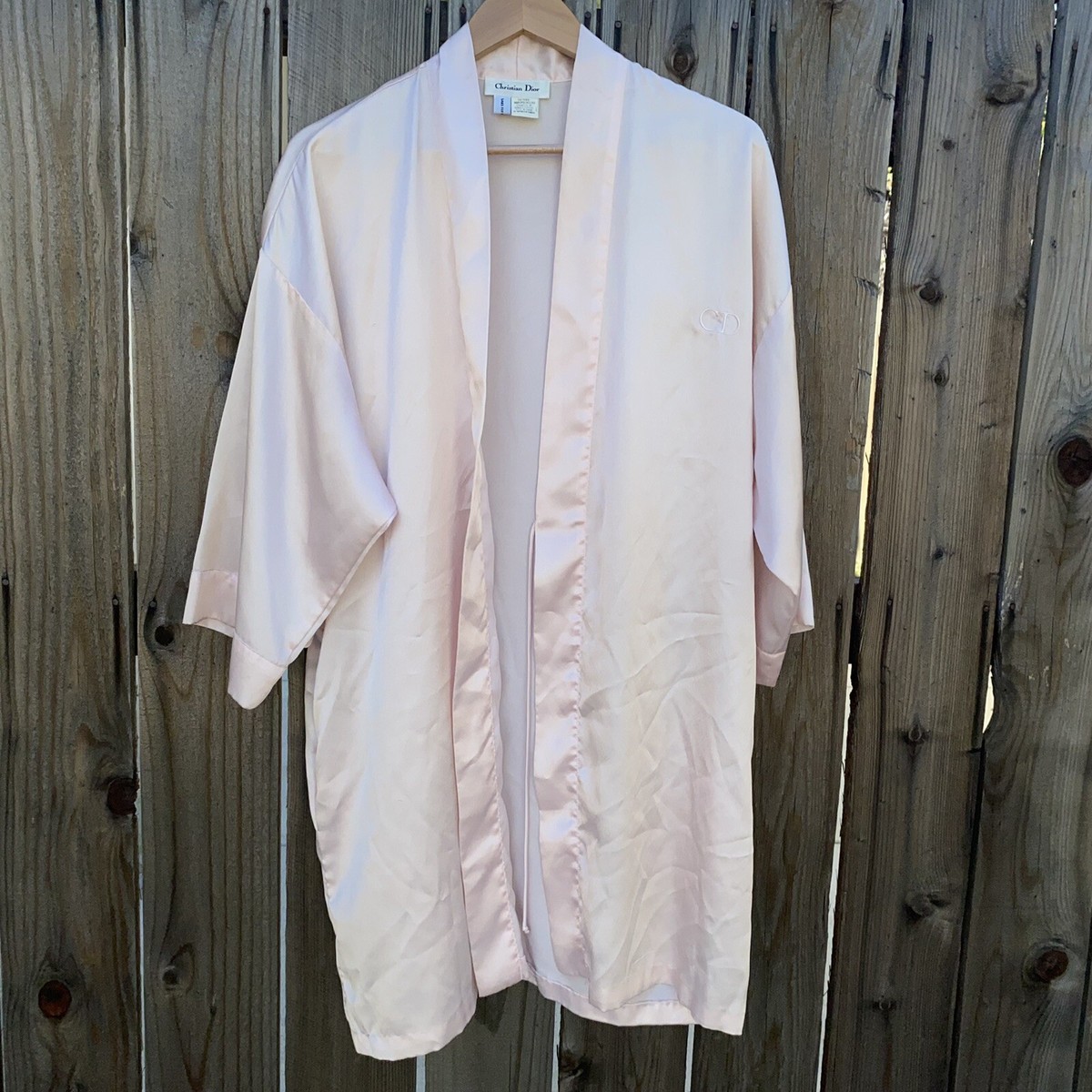 Vintage Christian Dior 60s 70s Lingerie Nightgown Pink Lace Long