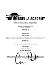 Cameron Britton Signed Autographed THE UMBRELLA ACADEMY Episode 2 Script COA