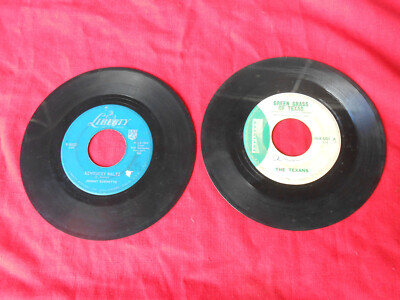 2  7'' SINGLES-JOHNNY BURNETTE-KENTUCKY WALTZ-THE TEXANS-GREEN GRASS OF TEXAS-VG+