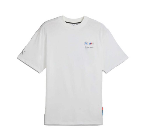 BMW M Motorsport Stacked Logo Tee White - Picture 2 of 6