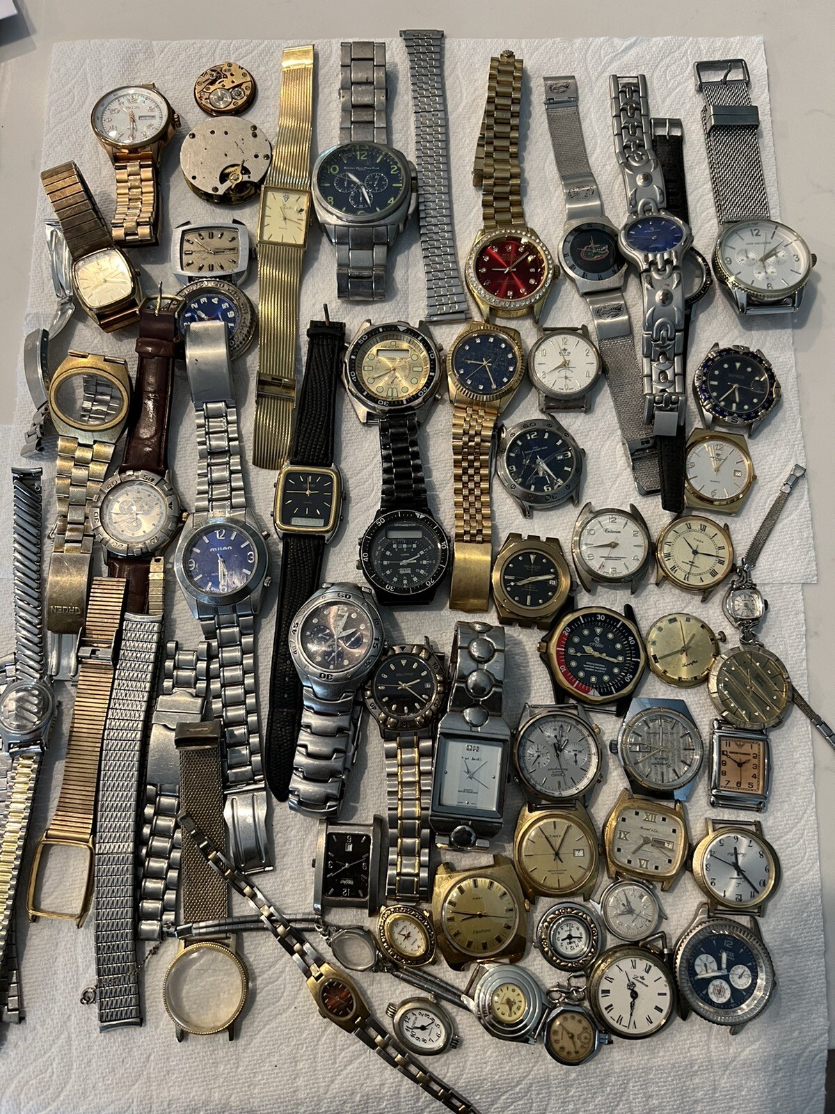 Large Lot Of Watches And Watch Parts eBay