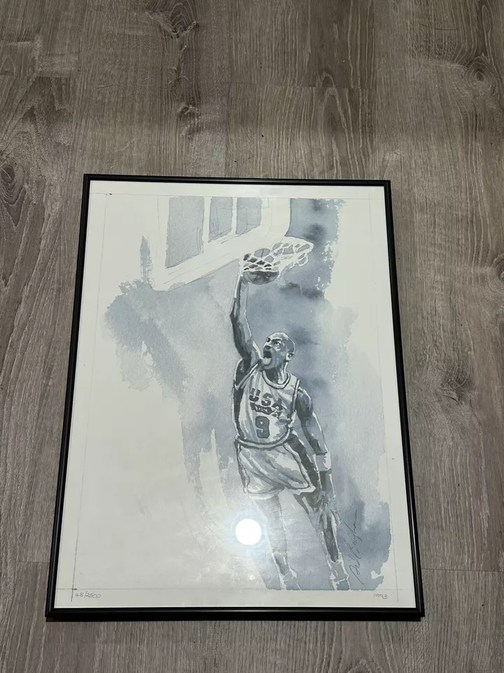Litografía numerada Michael Jordan Team USA de Sid Bingham Foto 2 de 4